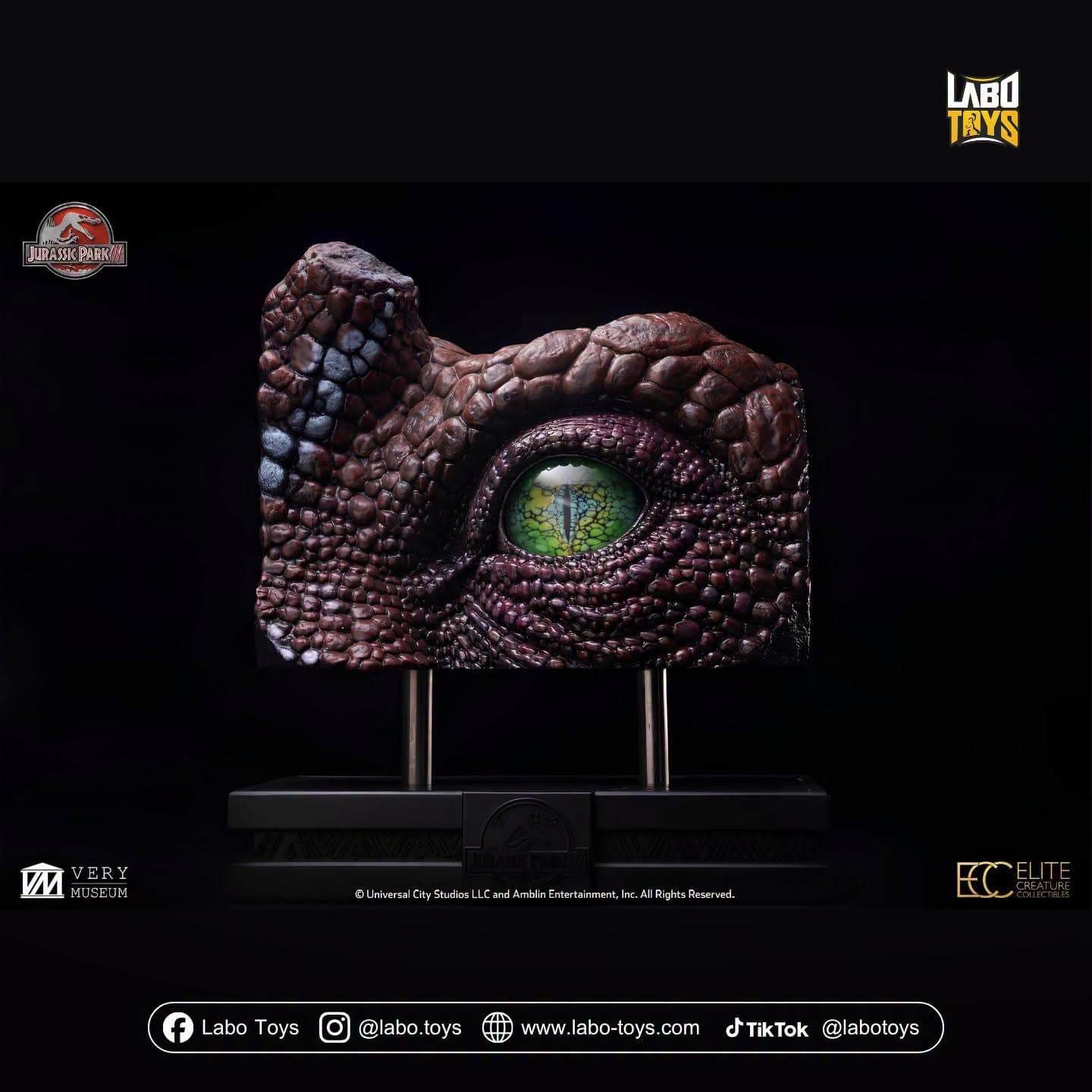 Spinosaurus Eye Prop Reproduction | Jurassic Park III | By ECC (Licensed)